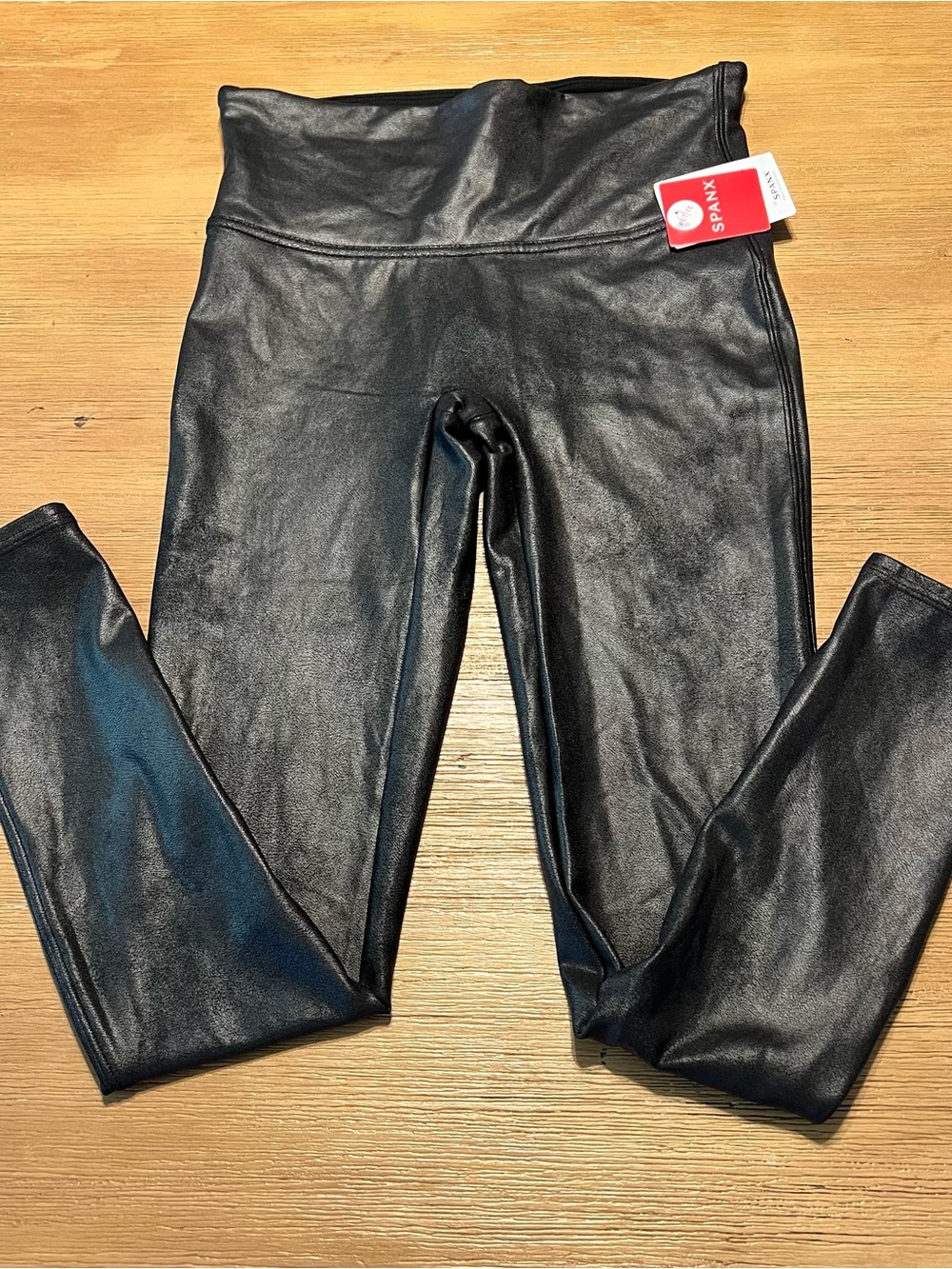 SPANX Faux Leather Leggings Medium petite